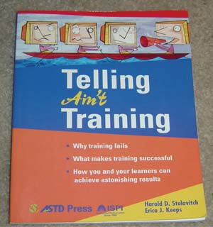 Telling Ain't Training